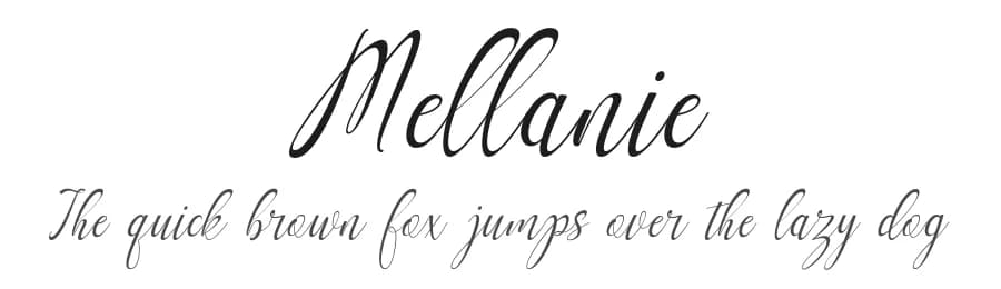 Mellanie by Studiorazi — Script Handwritten Font