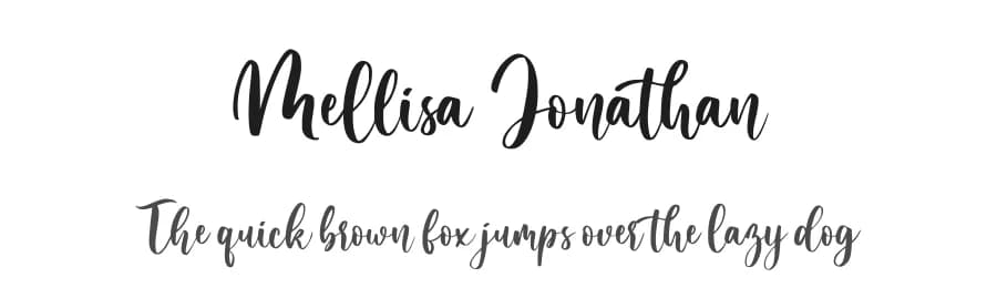 Mellisa Jonathan by Yumna Family — Script Handwritten Font