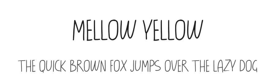 Mellow Yellow by Hugefonts — Script Handwritten Font
