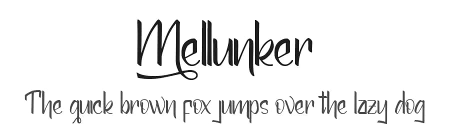 Mellunker by Husnan Taufiq — Script Handwritten Font