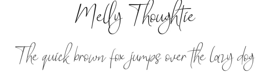 Melly Thoughtie by Airotype — Script Handwritten Font