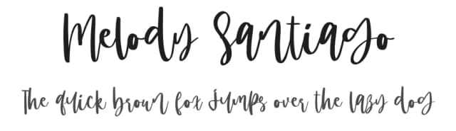 Melody Santiago by Ferdiansyah — Script Handwritten Font