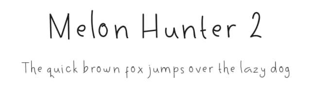 Melon Hunter 2 by Mightyfire — Script Handwritten Font