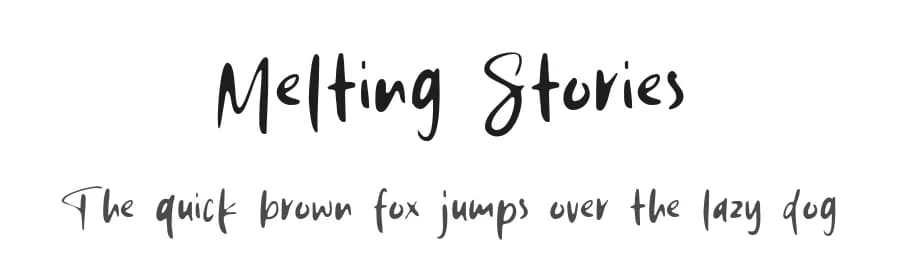 Melting Stories by MJType — Script Handwritten Font