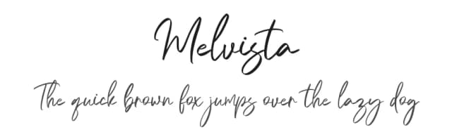 Melvista by AminMario — Script Handwritten Font