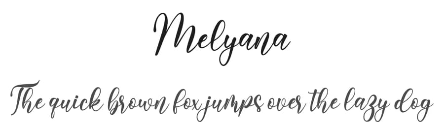 Melyana by Yumna Family — Script Handwritten Font