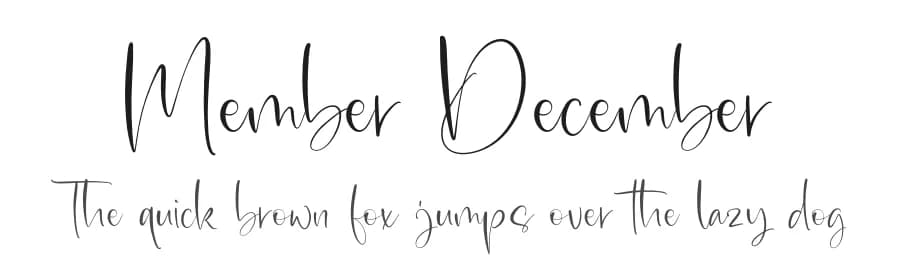 Member December by Integritype Studio — Script Handwritten Font