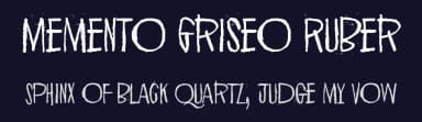 Memento Griseo Ruber by Juha Korhonen — Script Handwritten Font — thumbnail 2