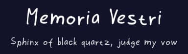 Memoria Vestri by Zdeněk Gromnica a.k.a. FutureMillennium — Script Handwritten Font — thumbnail 2