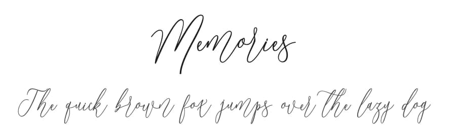 Memories by Pollem Studio — Script Handwritten Font