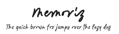 Memoriz by Four Lines — Script Handwritten Font — thumbnail 1