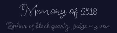 Memory of 2018 by Khurasan — Script Handwritten Font — thumbnail 2