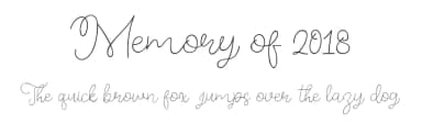 Memory of 2018 by Khurasan — Script Handwritten Font — thumbnail 1