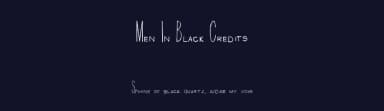 Men In Black Credits by Filmhimmel — Script Handwritten Font — thumbnail 2