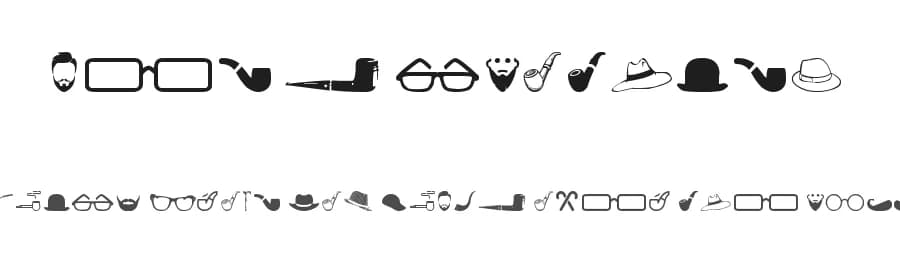 Men's Clothing by Ding Bang — Dingbats Font