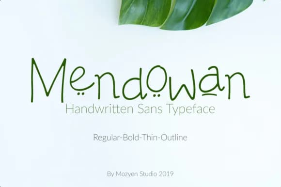 Mendowan Family Font by Mozyen Studio — Script Handwritten Font