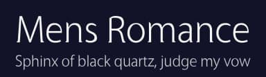 Mens Romance by Joe Chau — Sans Serif Font — thumbnail 2