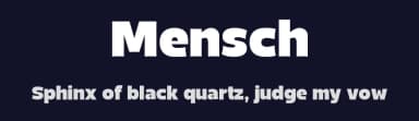 Mensch by Eko Bimantara — Sans Serif Font — thumbnail 2