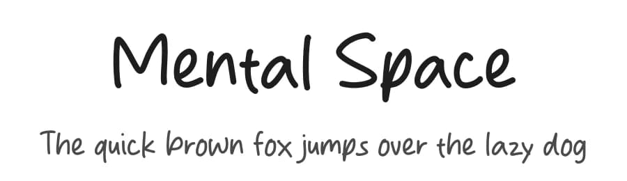 Mental Space by MJType — Script Handwritten Font