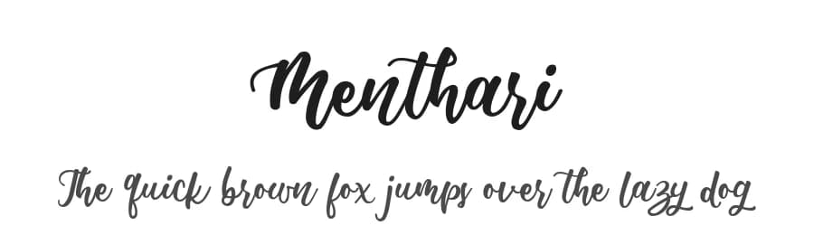 Menthari by Zeenesia Studio — Script Handwritten Font