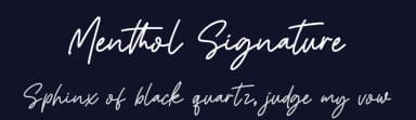 Menthol Signature by Din Studio — Script Handwritten Font — thumbnail 2