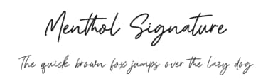Menthol Signature by Din Studio — Script Handwritten Font — thumbnail 1