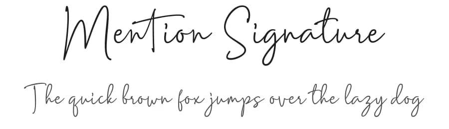 Mention Signature by Fadhil Aqsa — Script Handwritten Font