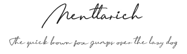 Menttarich by Ketikata Studio — Script Handwritten Font