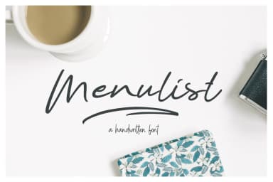 Menulist Font by Emtheen Std. — Script Handwritten Font — thumbnail 1