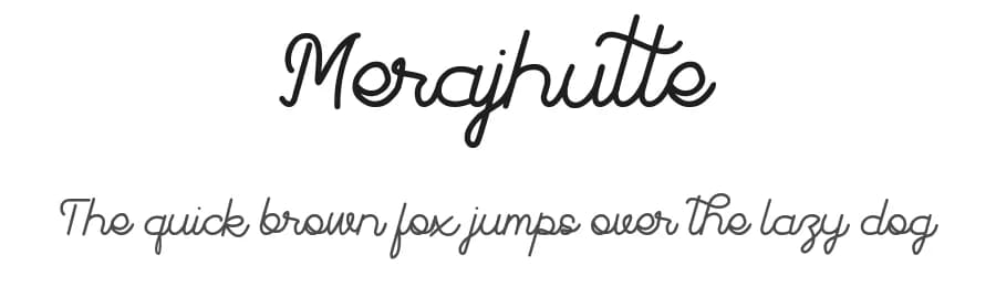 Merajhutte by Letternun — Script Handwritten Font