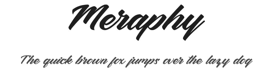 Meraphy by Kong Font — Script Handwritten Font