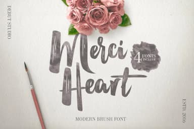 Merci Heart Font by Debut Studio — Script Handwritten Font — thumbnail 1