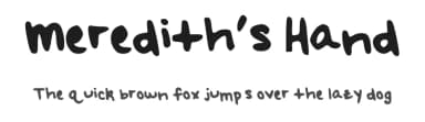 Meredith's Hand by Nicole Daugherty — Script Handwritten Font — thumbnail 1