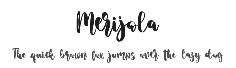 Merijola by Letterara — Script Handwritten Font