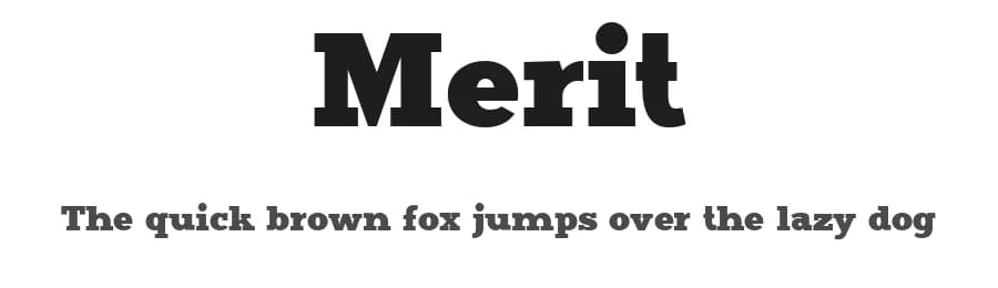 Merit by Scott Simpson — Serif Font