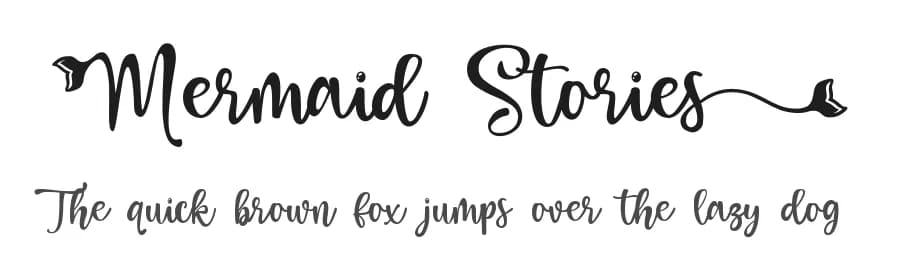 Mermaid Stories by Fontherapy — Script Handwritten Font
