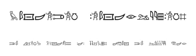 Meroitic Hieroglyphics by Reinhold Kainhofer — Dingbats Font