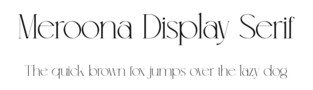 Meroona Display Serif by Feri Feriyal — Serif Font