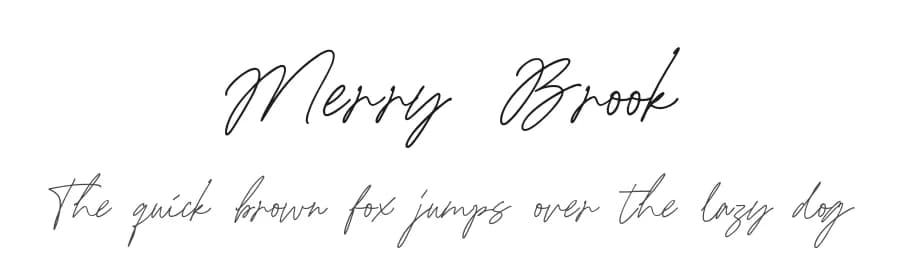 Merry Brook by Letterhend Studio — Script Handwritten Font