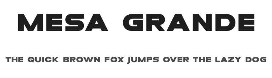 Mesa Grande by Roland Huse Design — Sans Serif Font