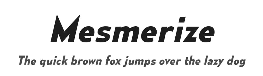 Mesmerize by Typodermic Fonts — Sans Serif Font