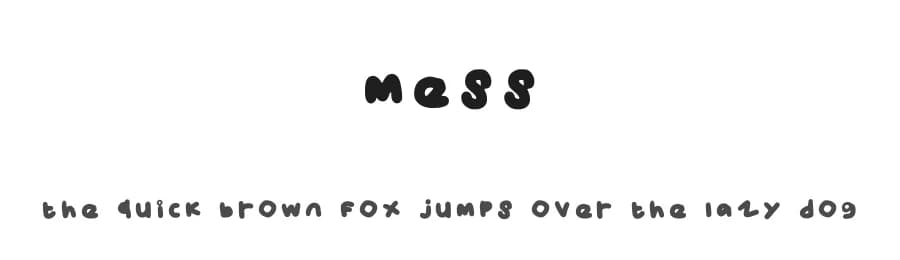 Mess by Fil Acy — Script Handwritten Font
