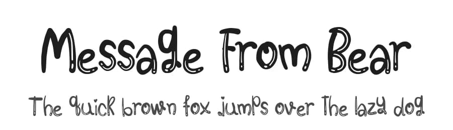 Message From Bear by nomlimofont — Script Handwritten Font