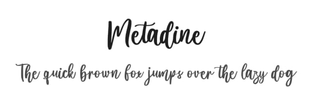 Metadine by Hugefonts — Script Handwritten Font