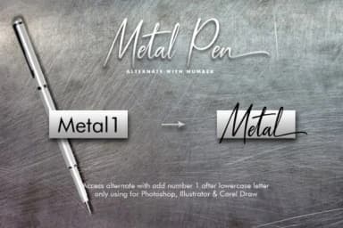 Metal Pen Script Font by suzurantype — Script Handwritten Font — thumbnail 5