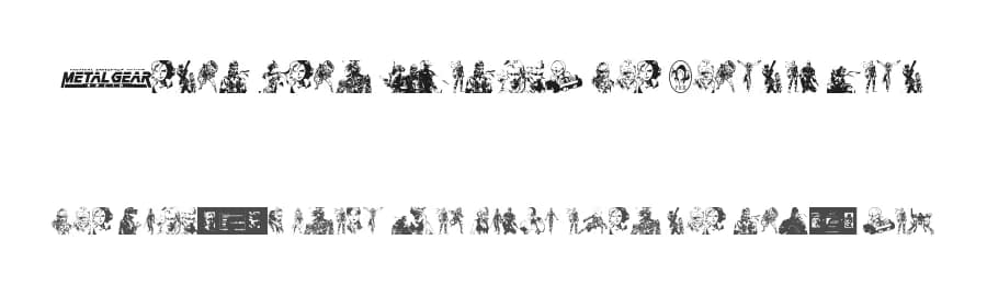 Metal Gear Solid The Phantom Font by xstreamed.tv — Dingbats Font