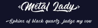 Metal Lady by Typhoon Type - Suthi Srisopha — Script Handwritten Font — thumbnail 2