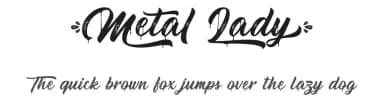 Metal Lady by Typhoon Type - Suthi Srisopha — Script Handwritten Font — thumbnail 1