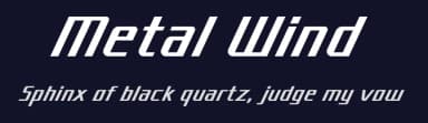Metal Wind by Benjamin Eriksen — Sans Serif Font — thumbnail 2