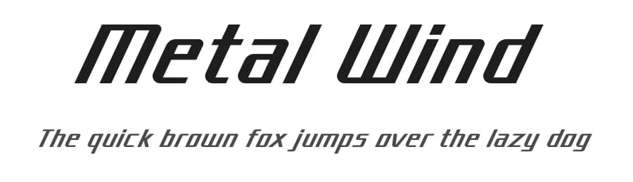 Metal Wind by Benjamin Eriksen — Sans Serif Font